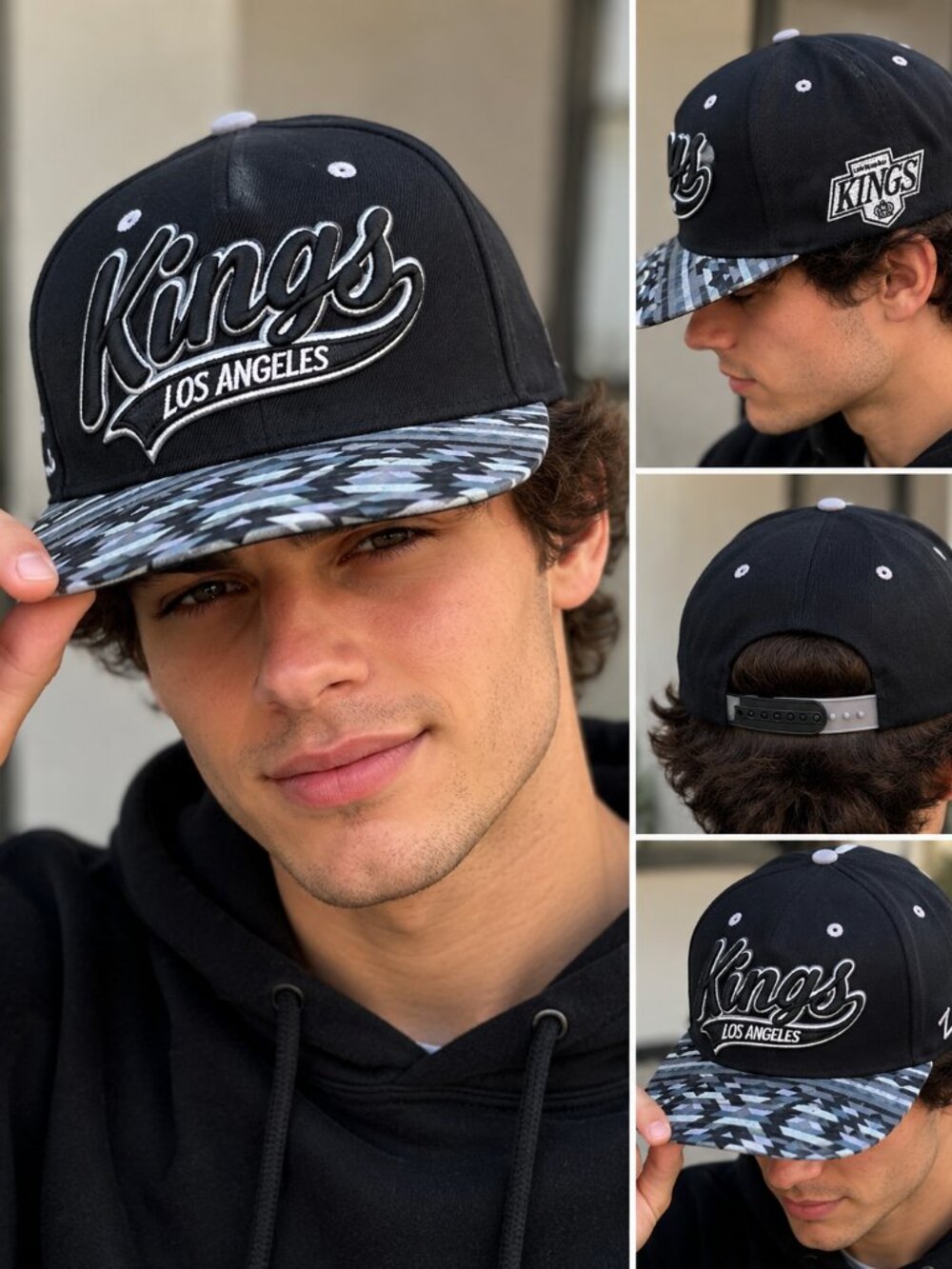 Los Angeles Kings Zephyr Snapback Hat NHL Black – Adjustable
